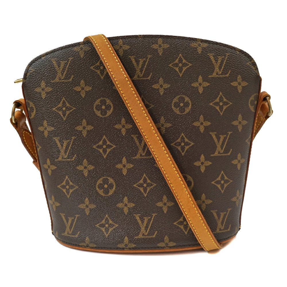 Louis Vuitton Drouot Monogram Shoulder Bag Canvas Brown